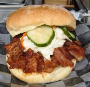 what to eat at fenway park BBQ pork sandwich