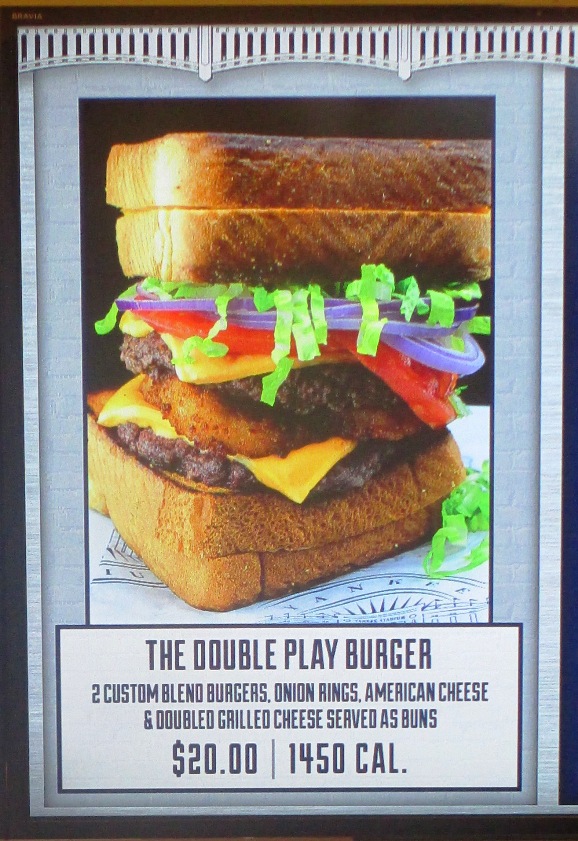 food at yankee stadium double play burger