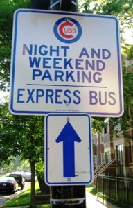 wrigley field parking express bus