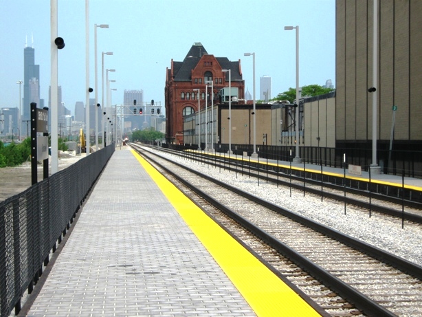 get to guaranteed rate field metra tracks