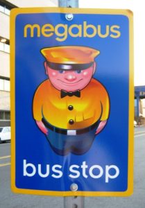 megabus stop sign