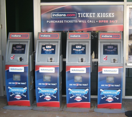 Visiting progressive field ticket kiosks