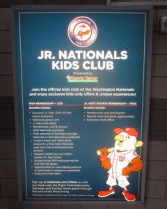 nationals park with kids fan club