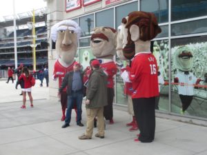 nationals park with kids racing presidents