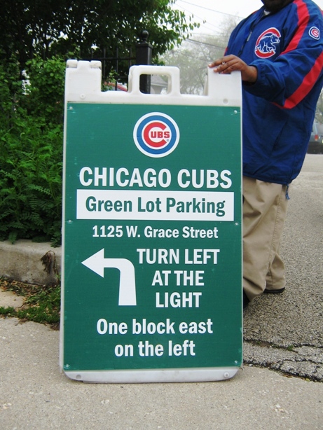 wrigley field parking green lot