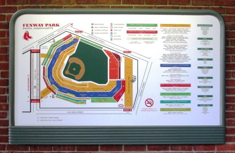 Fenway Map MLB Ballpark Guides   Fenway Map 768x501 