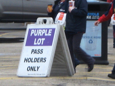 cubs game purple lot parking