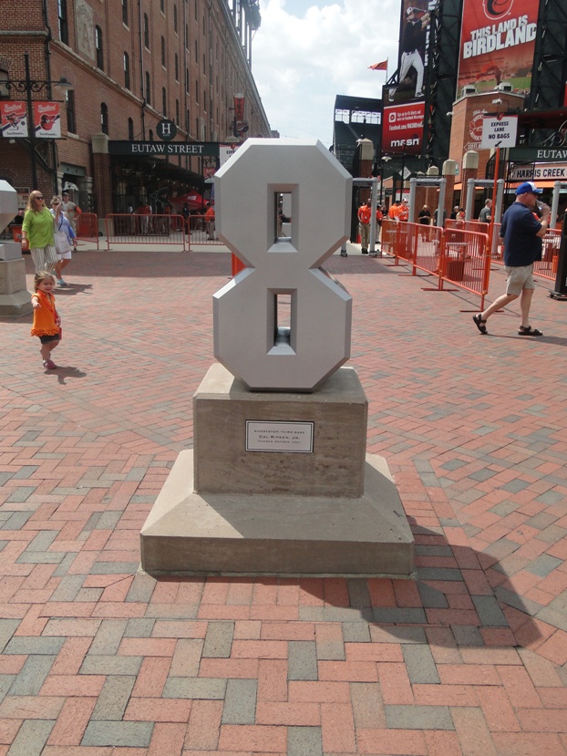 camden yards retired number statues
