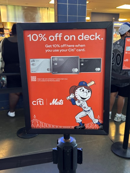 citi card discount mets game food