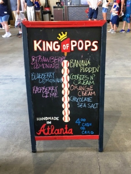 truist park food menu 2025 king of pops