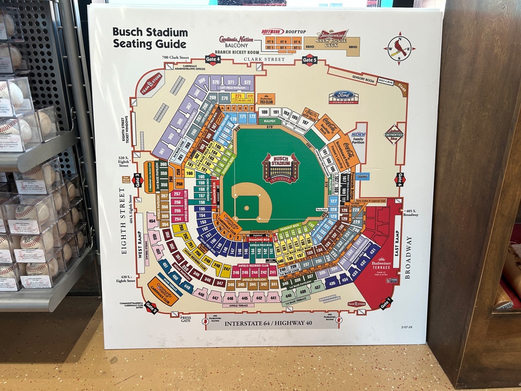 busch stadium seating map