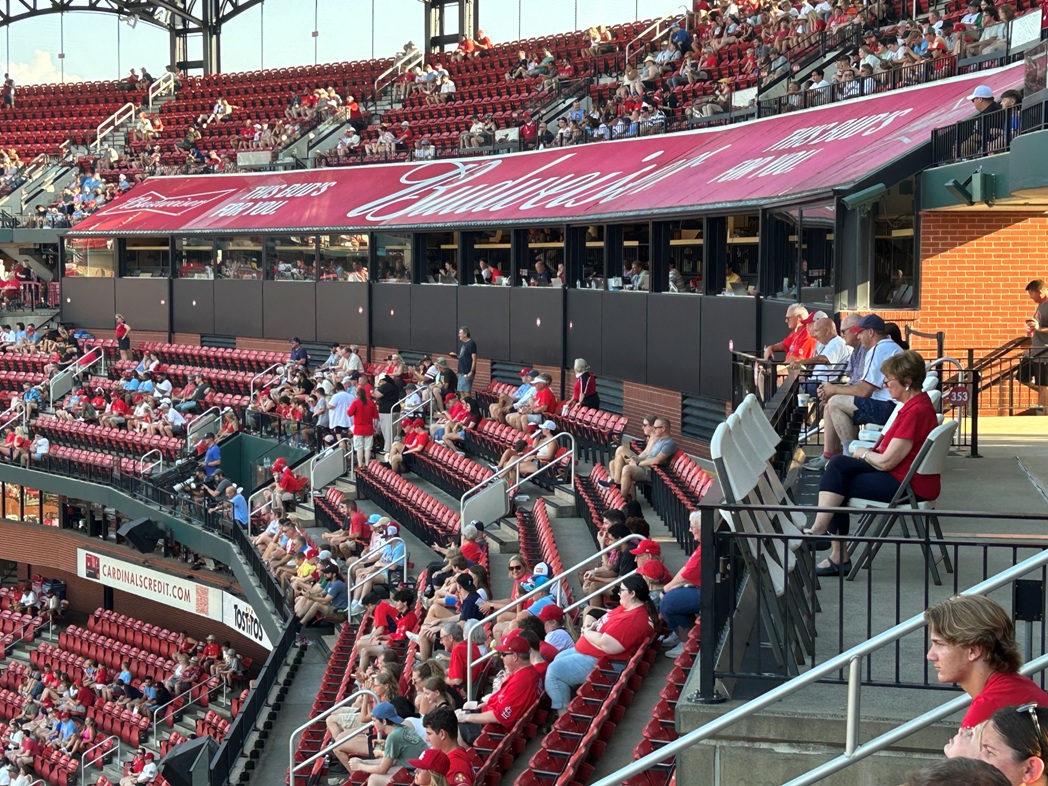 busch stadium seating guide upper level terrace pavilion