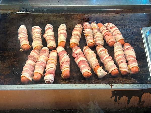 busch stadium food menu bacon wrapped hot dogs