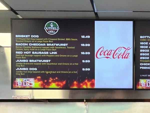 busch stadium food menu brisket dog bacon cheddar bratwurst