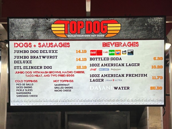 busch stadium menu jumbo hot dogs stl slinger dog