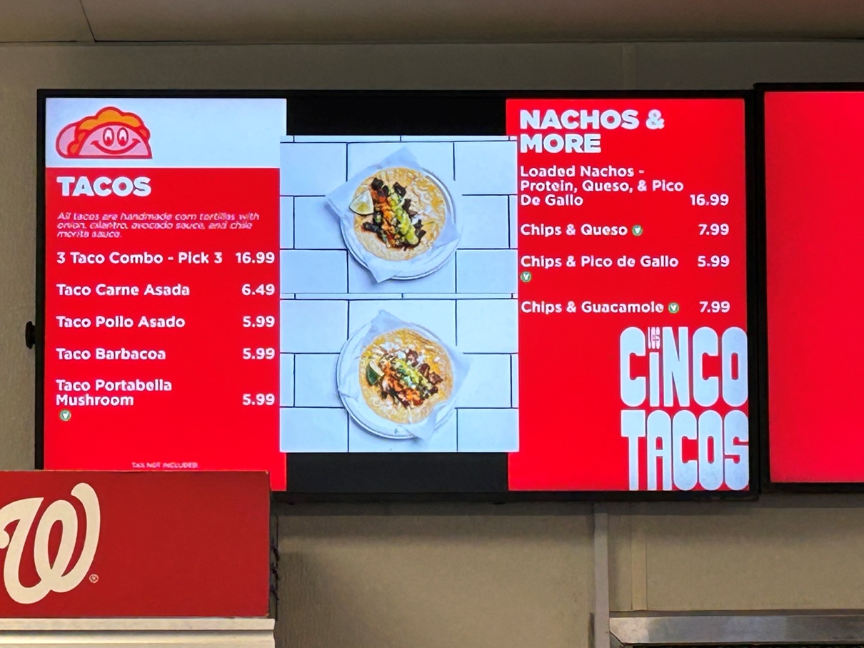 los cinco tacos nationals park