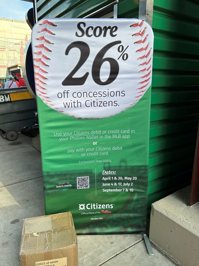 citizens bank card phillies discounts