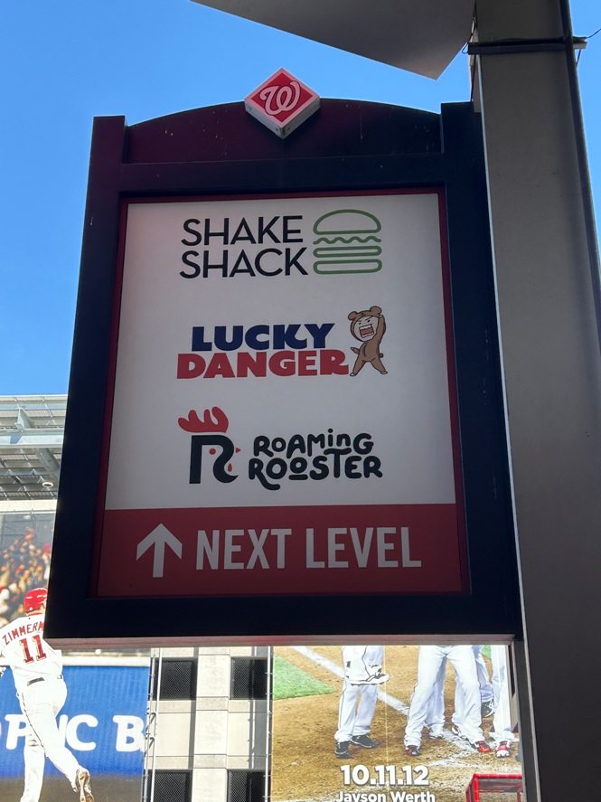 nationals park food menu roaming rooster